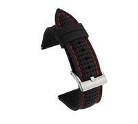 ACTINPANT 1pc Strap For S3 Watch GT2 46mm Amazfit GTR 18mm 20mm 22mm 24mm Sport Waterproof Men Replacement Band(Black red silver,22mm)