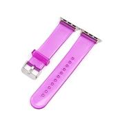ACTINPANT 1pc Transparent Clear TPU Resin Strap For Watch Iwatch 8 7 6 5 4 3 2 SE 41mm 45mm 38mm 42mm 40mm 44mm Men Women Bracelet Band(Purple,For 42mm 44mm 45mm)
