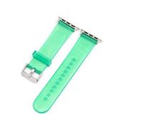 ACTINPANT 1pc Transparent Clear TPU Resin Strap For Watch Iwatch 8 7 6 5 4 3 2 SE 41mm 45mm 38mm 42mm 40mm 44mm Men Women Bracelet Band(Green,For 38mm 40mm 41mm)