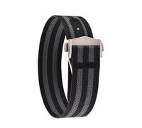 ACTINPANT 1pc Waterproof Canvas Nylon 20mm FKM Hole Sport Folding Pin Buckle Watch Band For X Swatch MoonSwatch(Bond)