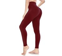 ACTINPUT Leggings for Women UK Soft High Waisted Tummy Control Leggings Gym Sports Workout Running Pilates Yoga Pants Ladies Elasticated Trousers for Women My Recent Orders(Burgundy,S-M)