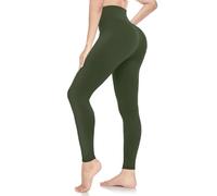 ACTINPUT Leggings for Women UK Soft High Waisted Tummy Control Leggings Gym Sports Workout Running Pilates Yoga Pants Ladies Elasticated Trousers for Women My Recent Orders(Army Green,S-M)