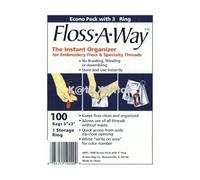 Action Bag FL100R Floss-A-Way Organizer, 3 x 5 inches 100/Pkg, Red