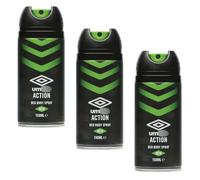 Action Body Spray 150ml x Pack of 3 - Seize the Day and Enjoy All Day Protection Against Bad Body Odour With Freshening Body Spray