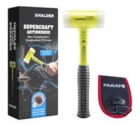 Action Box Construction Supercraft Soft Hammer D50 with Shatterproof Tubular Steel Handle, Yellow Fluorescent Coating and PARAT Hammer Holder 3377s001