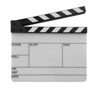Action! by Filmsticks One-Piece EU/UK Version Medium Clapperboard, 280 x 220 mm, UV-Printed Acrylic Film Slate with ABS Clapper Sticks, Wipe-Clean Movie Slate for Film School & Indie Filmmaking
