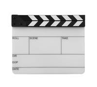 Action! by Filmsticks One-Piece USA Version Medium Clapperboard, 280 x 220 mm, UV-Printed Acrylic Film Slate with ABS Clapper Sticks, Wipe-Clean Movie Slate for Film School & Indie Filmmaking