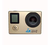 Action Camera 4K Dual Screen with Remote Control WiFi Outdoor Sports Camera DV Diving Aerial HD Camera Waterproof Time Lapse (Color : Golden Size : Medium)