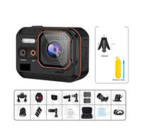 Action Camera, Action Camera 4K 60FPS Remote Control 30m Waterproof 170° Wide Angle Action Camera Dash Cam Go Sport Camera Pro(No Card,Action Camera C)