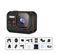 Action Camera, Action Camera 4K 60FPS Remote Control 30m Waterproof 170° Wide Angle Action Camera Dash Cam Go Sport Camera Pro(No Card,Action Camera A)