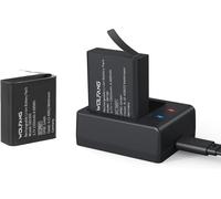 WOLFANG Action Camera Kit, Charging Kit with Two 1350 mAh Batteries and USB Charger GA100 / GA120 / GA200 / GA300