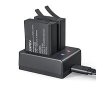Action Camera Battery Pack, 1350mAh Rechargeable Batteries (2-Pack) with USB Dual Charger, Compatible with Surfola/WOLFANG GA100 GA200 and more