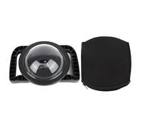 Action Camera Dome Port Housing, 180 Degree View, Black, 147.6FT Waterproof Depth - Wide Angle Underwater, Durable Acrylic ABS, For Sports Cameras 9-12