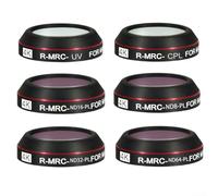 Action Camera Filter Set for SJCAM C300 C400-6-Pack UV CPL ND8 ND16 ND32 ND64 Lens Filters - Optical Glass Protective Covers to Reduce Glare and Enhance Outdoor