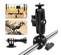 Action Camera Mount for Motorcycle, Handlebar Mount Clip, 360° Rotation Motorcycle Bicycle Mount Compatible with DSLR and Digital Camera Sony Nikon Canon Kodak Panasonic Most Kind of Action Camera