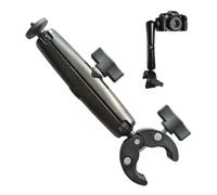 Action Camera Mount Head Anti Slip Heavy Duty 360° | Motorcycle Bicycle Camera Mount Clamp for Highway, Garage, Desk, Workshop, Racetrack, Street, and Park