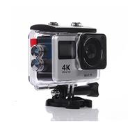 Action Camera New Sports DV 4K Camera Mini Outdoor Waterproof Wireless WiFi Dual Screen with Remote Control Diving Camera Time Lapse (Color : Silver Grey Size : Medium)