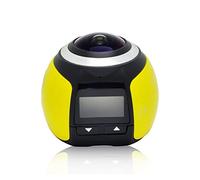 Action Camera Panoramic Sports Camera 360 Degree VR Diving Aerial Waterproof Camera DV Time Lapse (Color : Yellow Size : Small)