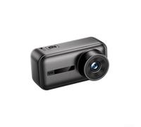 Action Camera Portable HD with Image Stabilization, Compact for Mini Camera Made of ABS for Outdoor Vlogging and Cycling, Weatherproof Design for Helmet and Bicycle Mounting, Black
