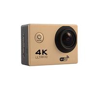 Action Camera Sports Camera Wireless WiFi New Mini Smart high-Definition Outdoor Waterproof Camera 4K Sports DV Time Lapse (Color : Golden Size : Medium)