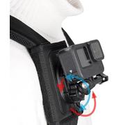 Action Camera Strap Mount Compatible With GoPro Hero, DJI Action 5, 4, 3 Action Camera Backpack Mount Body Cam Harness Adjustable Ball Joint 360 Degree Rotation Easy Use Quick Release Clamp