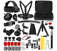 Action Cameras Accessory Set, Bonvvie 50-in-1 Sports Camera Accessory Set Compatible with Hero 13 12 11 10 9 8 Black, Max/Fusion, Insta360, Osmo Action, SJ6000 SJ5000, Campark, SJCAM, REMALI
