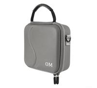 Action Camrea PU Case, Portable Storage Case for DJI OM7/7P Handheld Gimbals, Shock-Absorbing, Double Zipper, Shoulder Strap