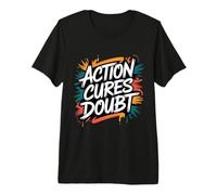 Action Cures Doubt - Motivational Positive Inspiring Quote Premium T-Shirt