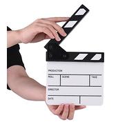 Action Cut Board,Andoer Acrylic Clapboard Dry Erase Compact Size TV Film Movie Director Cut Action Scene Clapper Board Slate