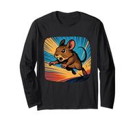 Action Degu Comic Jump Speed Graphic Long Sleeve T-Shirt