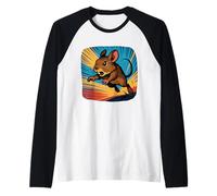 Action Degu Comic Jump Speed Graphic Raglan Baseball Tee