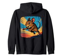 Action Degu Comic Jump Speed Graphic Zip Hoodie