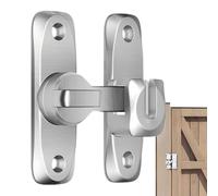 Action Door Lock, Turn Over a Locking Door Lock - Aluminium Alloy Heavy Duty Folding Door Latch, 90°/180° Home Improvement Swing Door Lock with Hardware for Gate Barn Gar