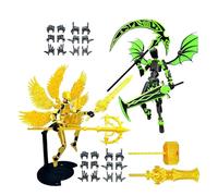 Action Figure - 2 Sets of Pre-Assembled Figures with Wings, 3D Printed Table Decoration with Movable Joints - For Collectors, Exhibition in the Living Room or in the Bedroom
