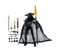 Action Figure - 3D Printed Articulated Figure | Fourth Generation 3D Printed , 13cm Multi-joint, Wandering Swordsman with Cape and Hat for Office Decoration