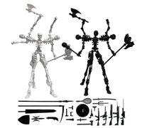 Action Figure Decor - Articulated Joints Sculpture Equipment, Intricate Artist Station, Reliable Administrative Utility Station, Performance Wrap Tool | for Living Bookshelf Boys Girls Teen