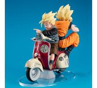 Action Figure Goku SS & Gohan SS & Mortorbike Dragon Ball Z - Desktop Real Mccoy Ex - Megahouse - MH842139 Multicoloured - Collectible Figure - Ideal for Anime Fans