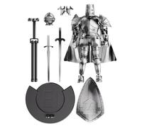 Action Figure Model - Medieval Knight Multi Jointed Full Body Figurine, Flexible Movable Statue with 360 Degree Rotating Head Display Toy for Dining Table Shelf Home Decor, 5.51x5.2 inches