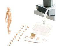 Action Figure Model Set - Sketching Drawing Doll Mannequin Model | PVC Poseable Action Figure For Artists With Base - Perfect For Photography Props, Painting, Desktop Decoration & Anatomy Reference Fo
