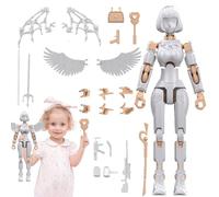 Action Figure Set For Kids - Movable Dummi Doll, Fully Articulated Assembly Block, Finger Exercise Toy, Collectible Desktop Decoration | Educational Construction Play Figures For Bedroom School Child