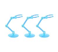 Action Figure Stand, Plastic Sturdy Easy To Assemble 10pcs Doll Model Support Stand for Toy (Transparent Blue)