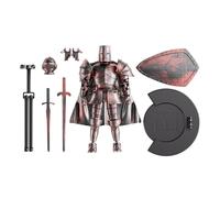 Action Figure Template - Multi-articulated Medieval Knight Figure, Flexible Full Body Statue | Mobile Collectable With Degree Rotation Head, Knight Detailed Model