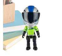 Action Figure, Transformable Helmet Statuette Collectible Toy - Small Action Biker Figurine - For Boys Girls Adults Playing Moments Home Office Shelf Dorm Decoration