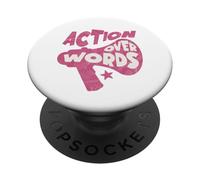 Action Over Words Inspirational Quote PopSockets Adhesive PopGrip