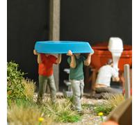Action set : 2 Men carrying a boat HO/OO Gauge - Busch 79817