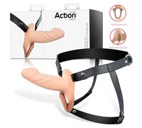 Action Strap-On S - strap-on hollow dildo (flesh-coloured)