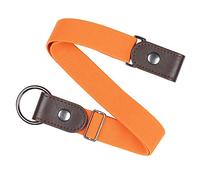 Action Ward No Buckle Stretch Belt for Women - No Bulge, No Hassle, Comfortable & Adjustable Elastic Belt for Women XS to XXL, Orange, Adult