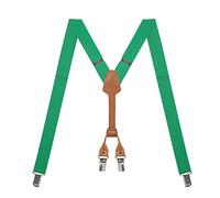 Action Ward Women's Suspenders - 1" Width - Y Back 4 Clip Skinny Ladies Suspenders, Green, adult, adjustable