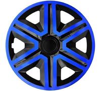 15" Hub Caps Wheel Covers Trims Set 4 PCS Blue & Black ABS Universal Durable UK