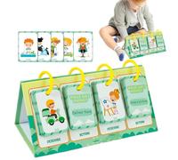 Action Words Flash Cards, Flash Cards for Cognition Action,Action Description Learning Flash Cards | Clear Print Vocabulary Toy for Birthday, Christmas and Day for Bam